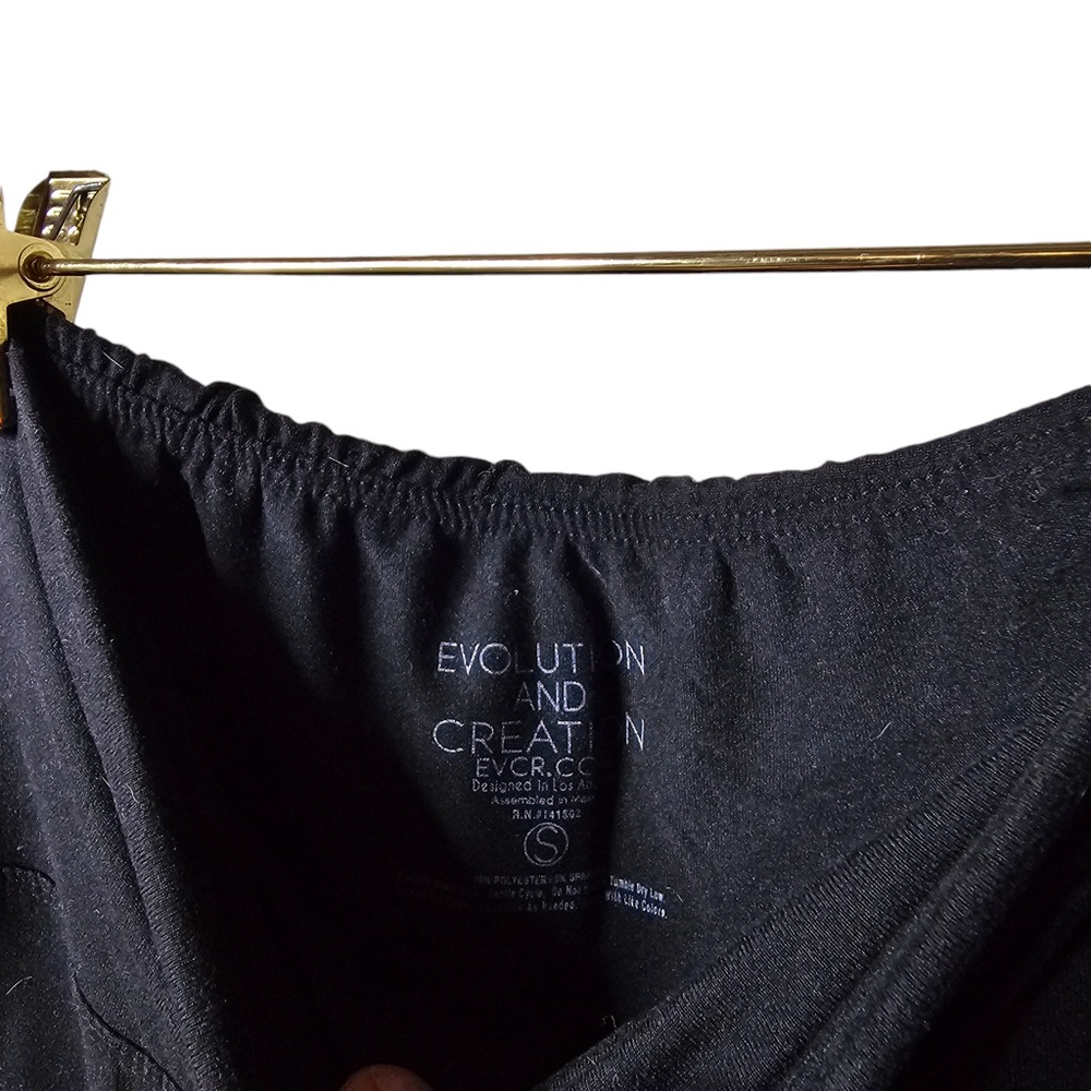 Bootcut Black Leggings Slit Detail Women’s Small Athletic Pants Great Condition - Picture 3 of 5